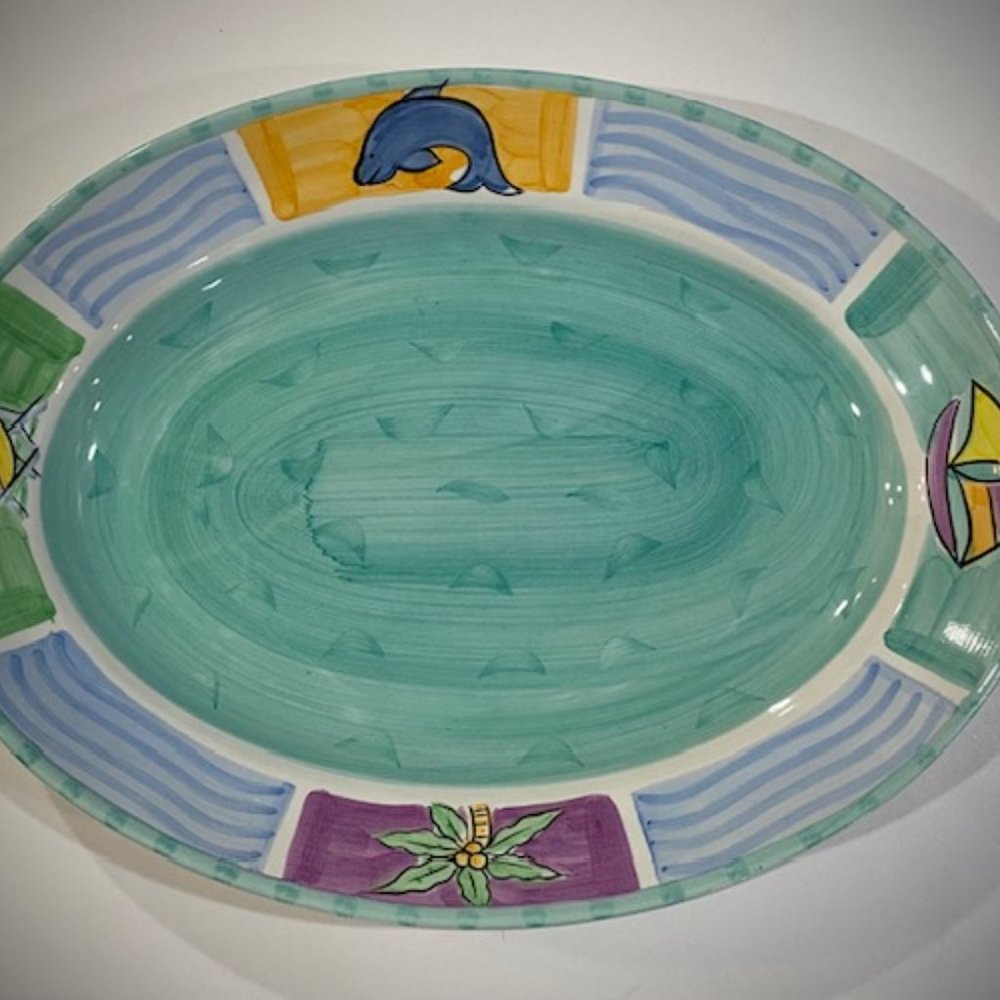 Bella Ceramic Summer Platter 18.5 inch
